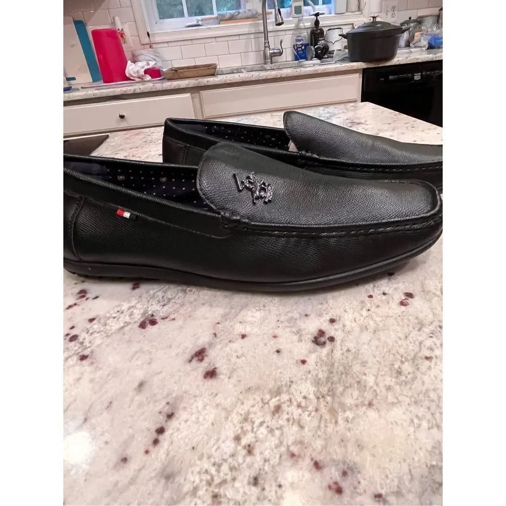 Beverly Hills Polo Club Troy Black Slip On Loafers sz 12 EUC